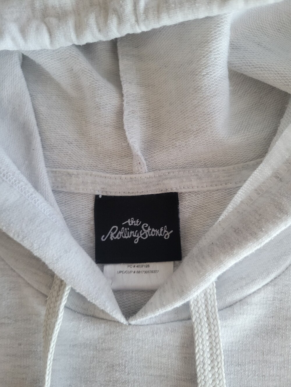 Rolling Stone's Hoodie Tee in Light Grey Sz S - Picture 7 of 7